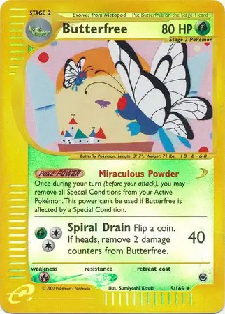 Butterfree, catalogue front