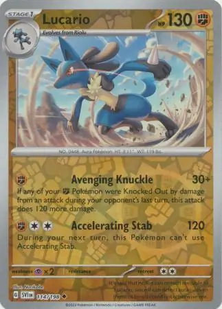 Lucario, catalogue front