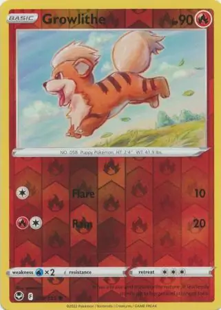 Growlithe, catalogue front