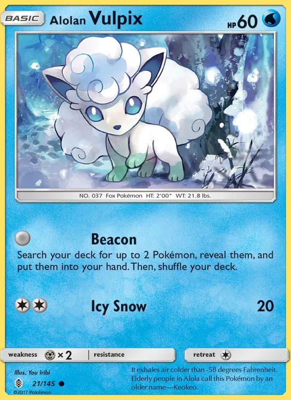 Alolan Vulpix, catalogue front