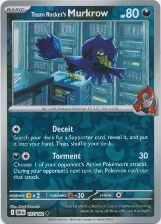 Team Rocket's Murkrow, catalogue front
