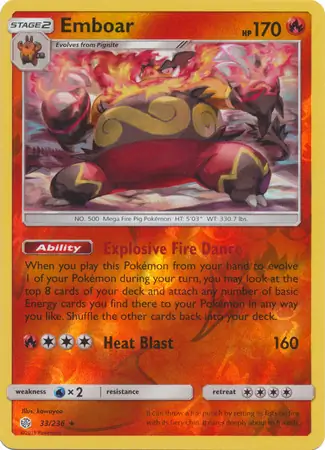 Emboar, catalogue front