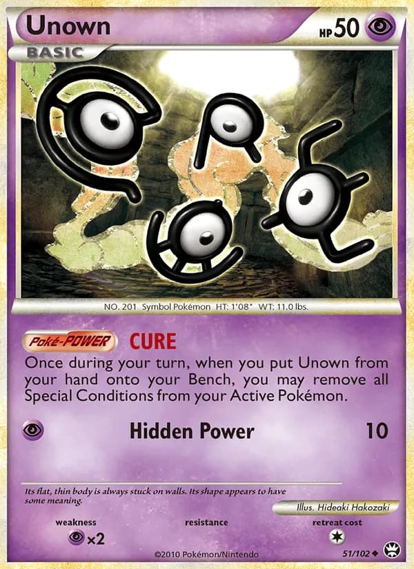 Unown, catalogue front