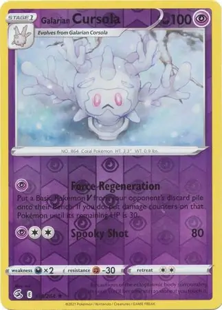 Galarian Cursola, catalogue front
