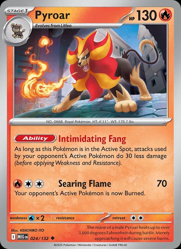 Pyroar, catalogue front