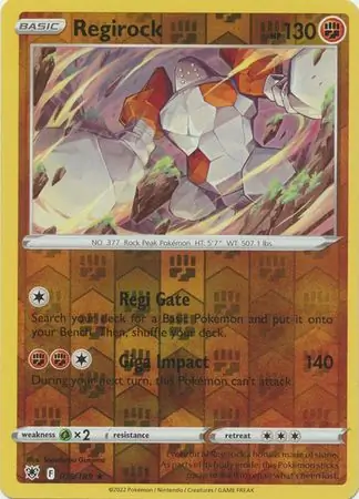 Regirock, catalogue front