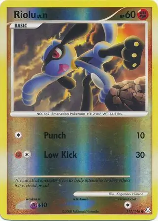 Riolu, catalogue front