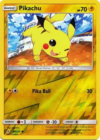 Pikachu, catalogue front