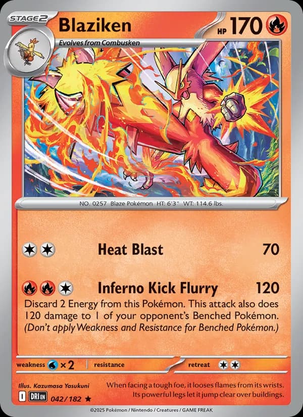 Blaziken, catalogue front