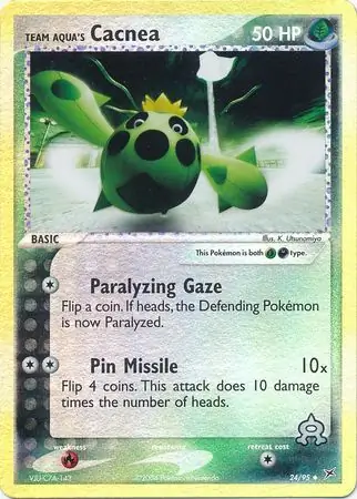 Team Aqua's Cacnea, catalogue front