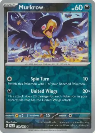 Murkrow, catalogue front