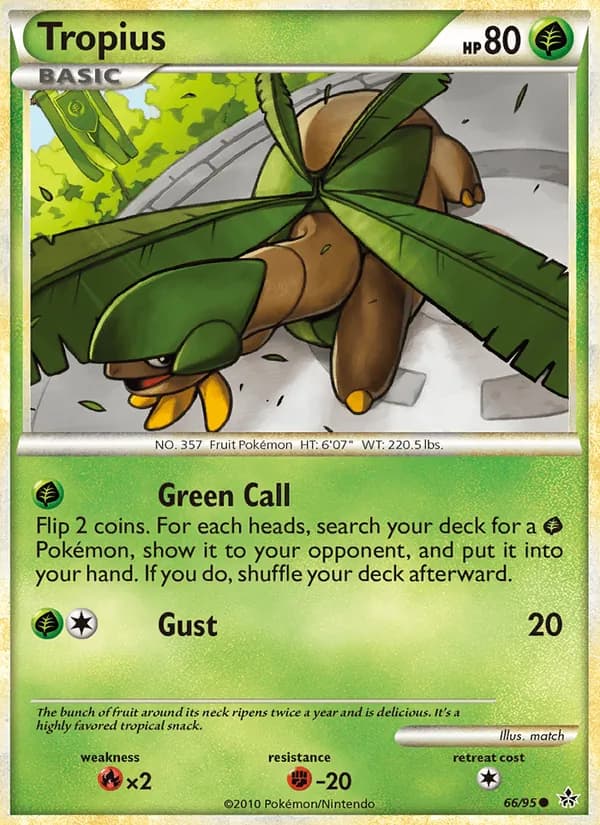 Tropius, catalogue front
