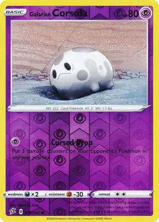 Galarian Corsola, catalogue front