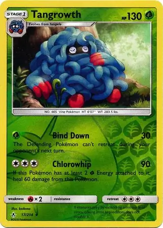 Tangrowth, catalogue front