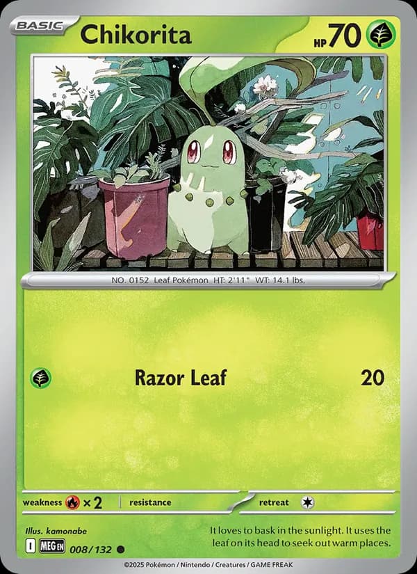 Chikorita, catalogue front