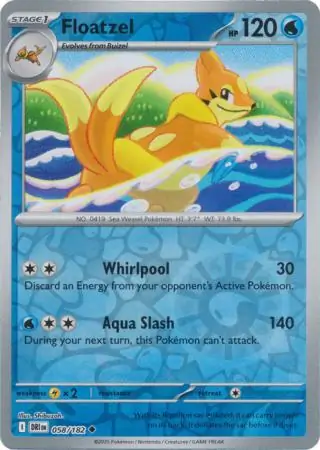 Floatzel, catalogue front