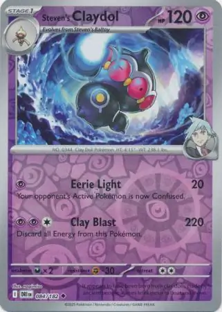 Steven's Claydol, catalogue front