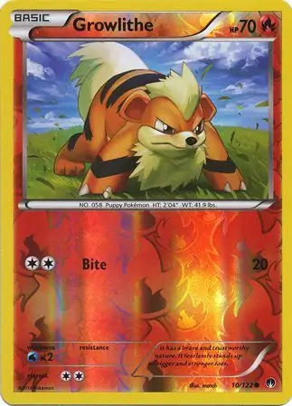 Growlithe, catalogue front