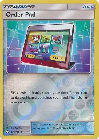 Order Pad, catalogue front