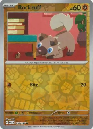 Rockruff, catalogue front