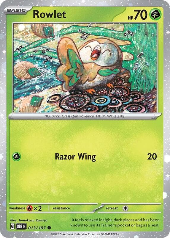 Rowlet, catalogue front