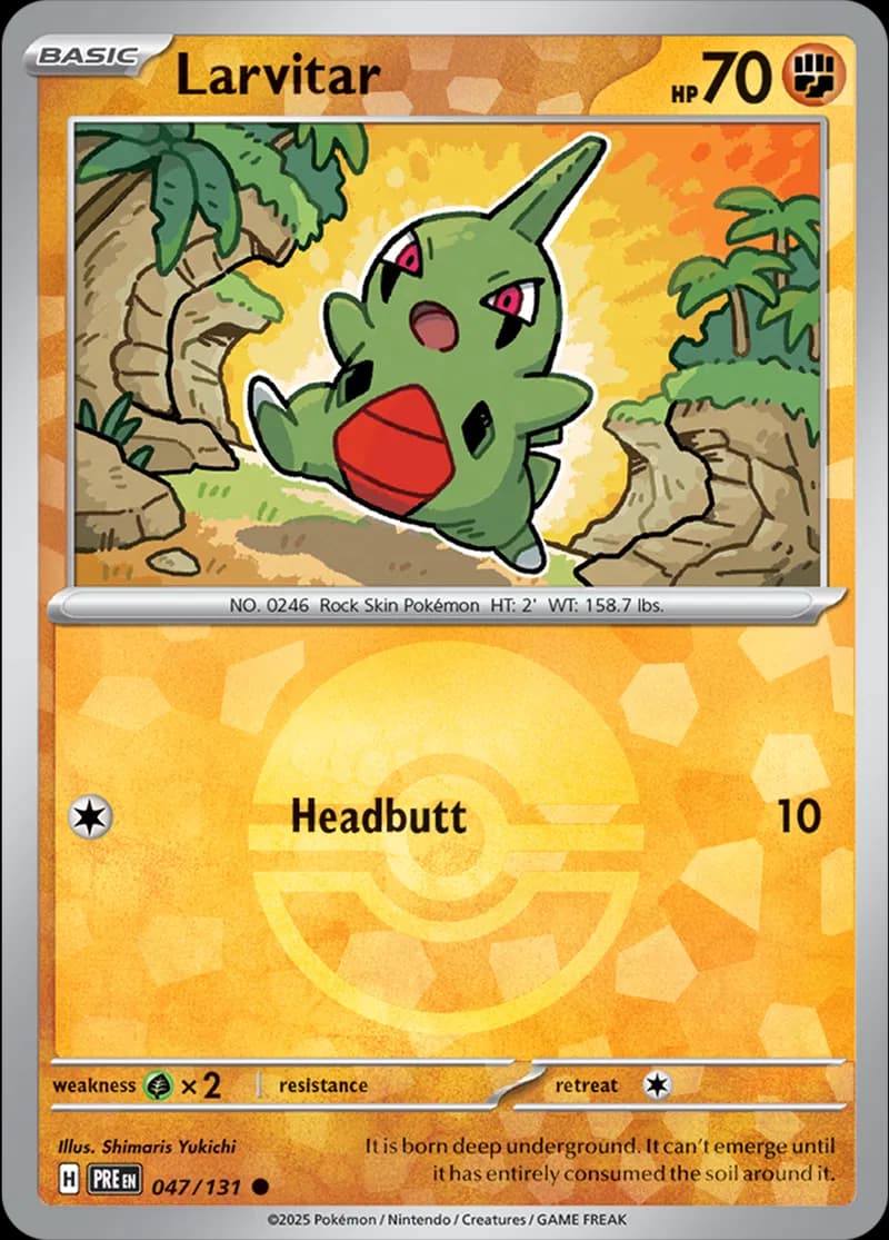 Larvitar, catalogue front