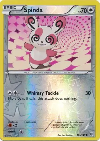 Spinda, catalogue front