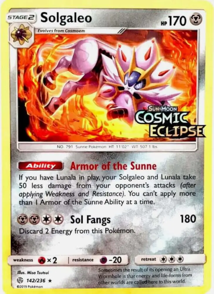Solgaleo, catalogue front