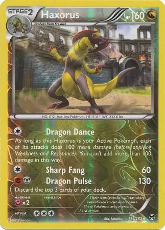 Haxorus, catalogue front