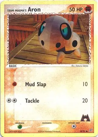 Team Magma's Aron, catalogue front