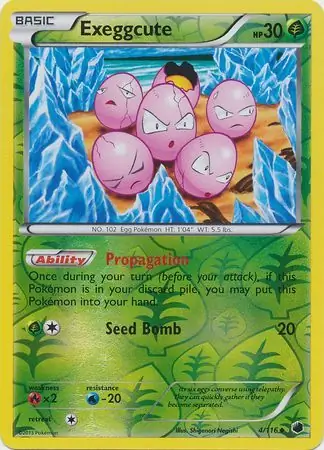 Exeggcute, catalogue front