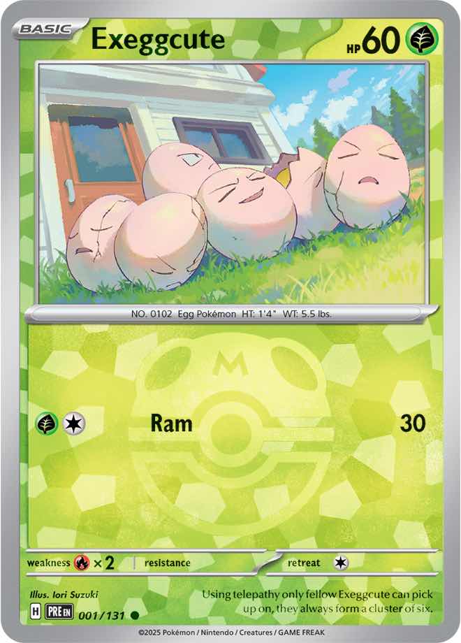 Exeggcute, catalogue front