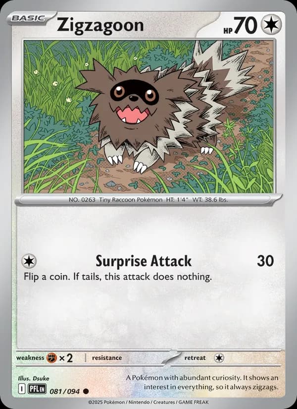 Zigzagoon, catalogue front