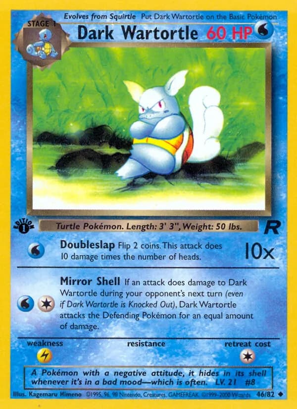Dark Wartortle, catalogue front