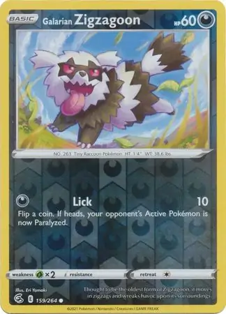 Galarian Zigzagoon, catalogue front