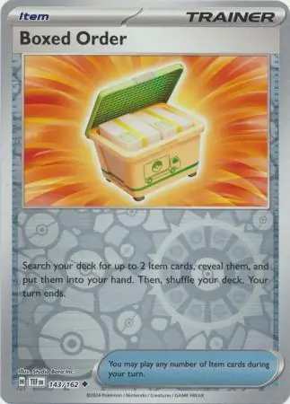 Boxed Order, catalogue front