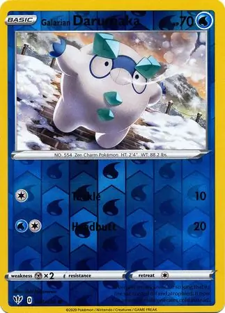 Galarian Darumaka, catalogue front