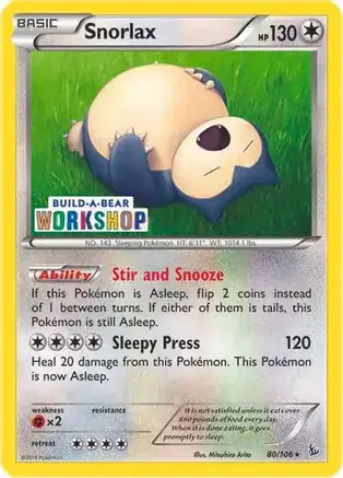 Snorlax, catalogue front