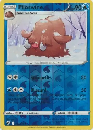 Piloswine, catalogue front