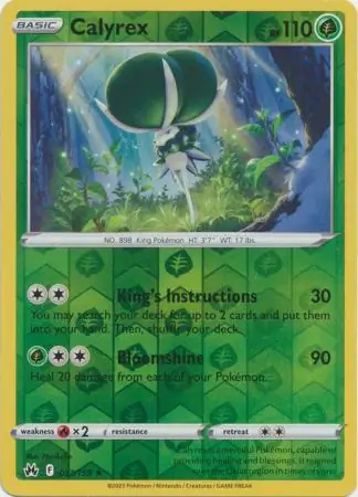 Calyrex, catalogue front