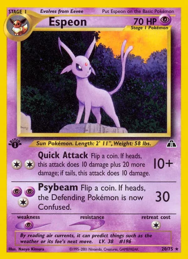 Espeon, catalogue front