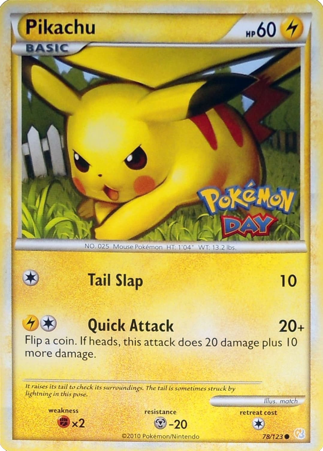 Pikachu, catalogue front