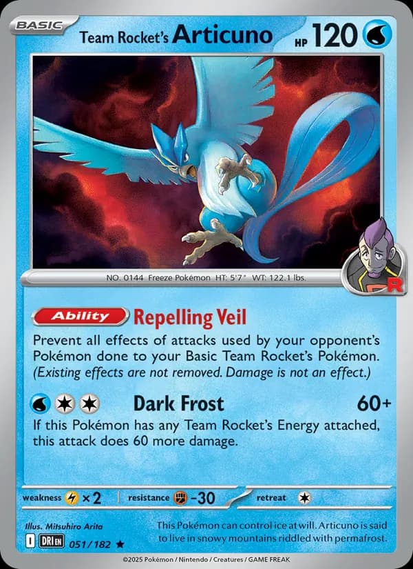 Team Rocket's Articuno, catalogue front