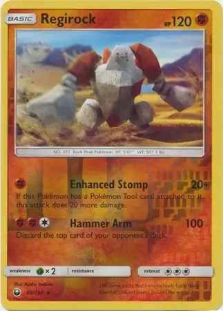 Regirock, catalogue front