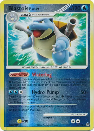 Blastoise, catalogue front