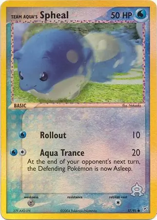 Team Aqua's Spheal, catalogue front
