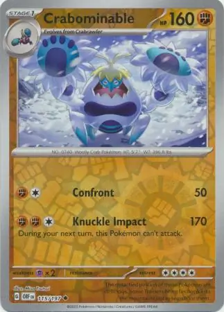 Crabominable, catalogue front