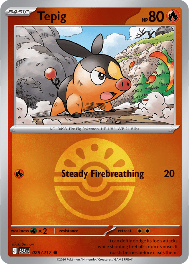 Tepig, catalogue front