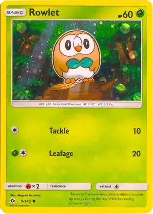 Rowlet, catalogue front