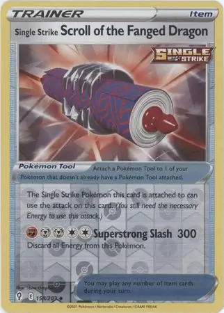Single Strike Scroll of the Fanged Dragon, catalogue front